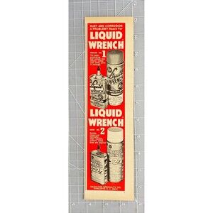 Liquid Wrench Rust & Corrosion Penetrating Solvent Vintage Print Ad 1975